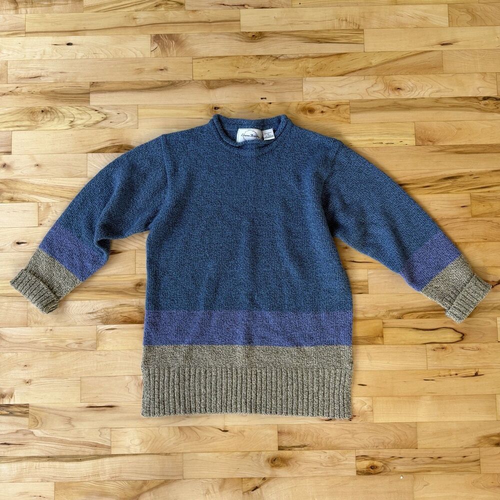 Vintage 90s Style Colorblock Knit Sweater